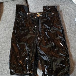 Black polyester pants